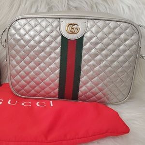 Gucci Women's Quilted Metallic Cross Body Bag